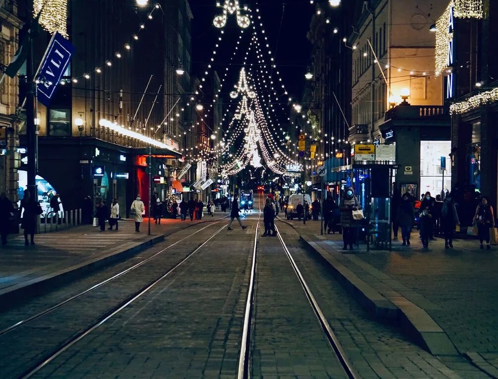 Straat in Helsinki - Finland